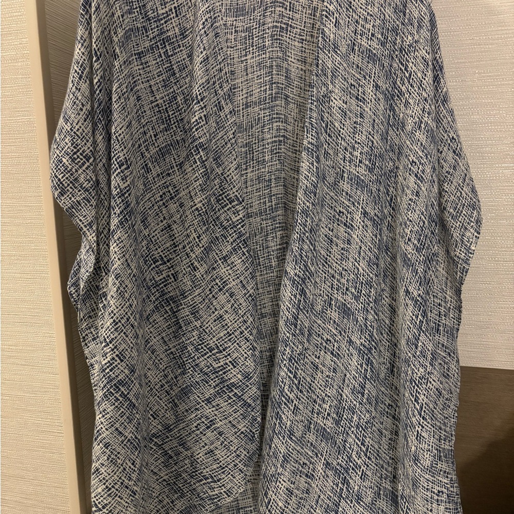 LOFT Navy and Cream open cardigan